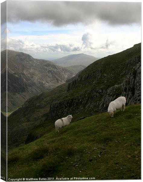 View from Snowdon. Canvas Print by Matthew Bates