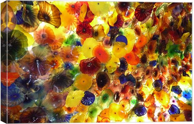 Ceiling at the Bellagio, Las Vegas Canvas Print by Lizzie Thomas