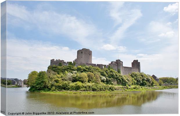 Pembroke Castle Canvas Print by John Biggadike