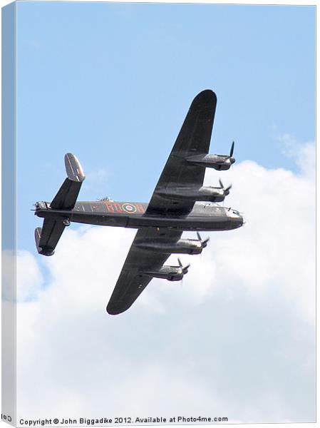 Lancaster Bomber Canvas Print by John Biggadike