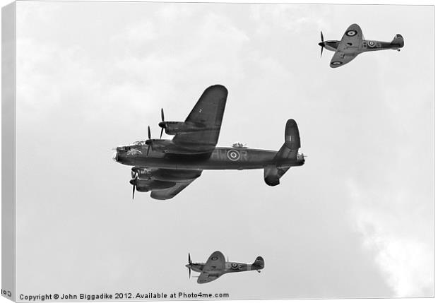 Battle of Britain Memorial Flight 2 Canvas Print by John Biggadike