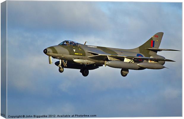 Hawker Hunter Canvas Print by John Biggadike