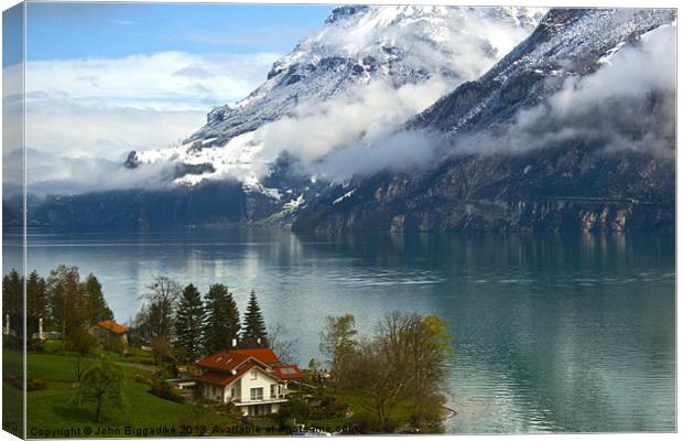 The Swiss Alps Canvas Print by John Biggadike