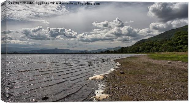  Storm brewing on Bassenthwaite Canvas Print by John Biggadike