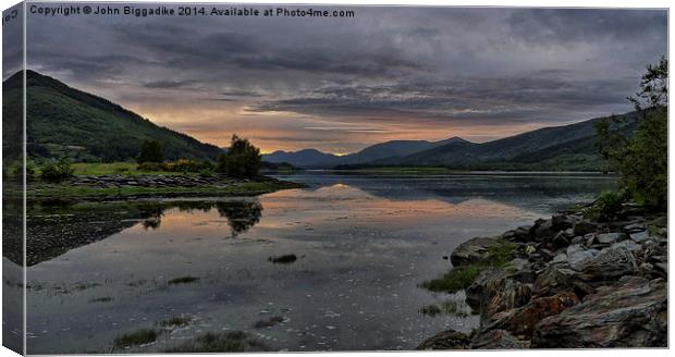  Loch Leven Sunset Canvas Print by John Biggadike