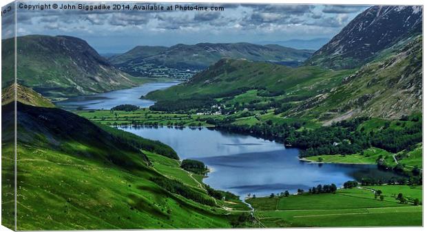  Into the Valley Canvas Print by John Biggadike