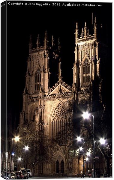 York Minster Canvas Print by John Biggadike