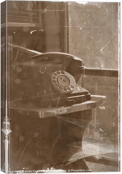 Old Phone Canvas Print by Jules Camfield