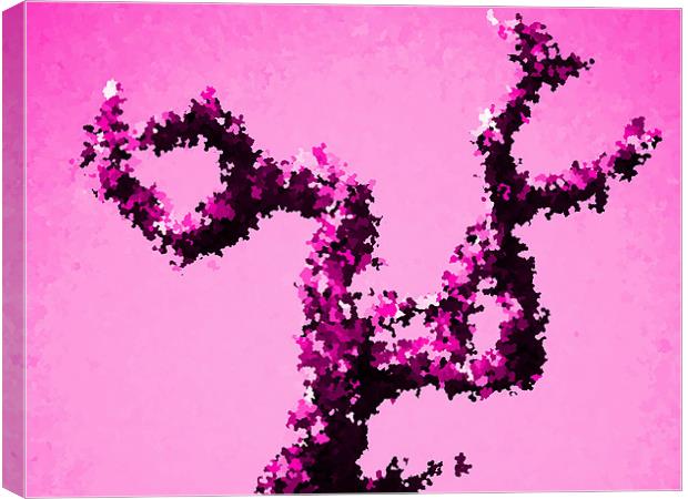Pink Tree Canvas Print by Jules Camfield