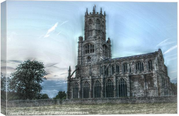 HDR Effect Fotheringhay Church Canvas Print by Daniel Gray