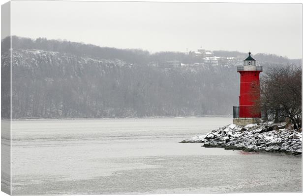 Little Red Lighthouse Canvas Print by Tom Hall