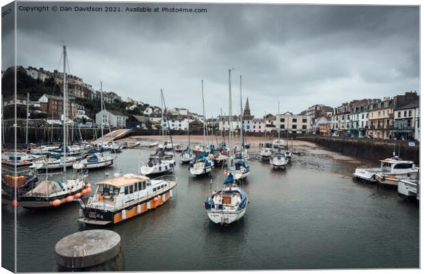 Ilfracombe Harbour Moods Canvas Print by Dan Davidson