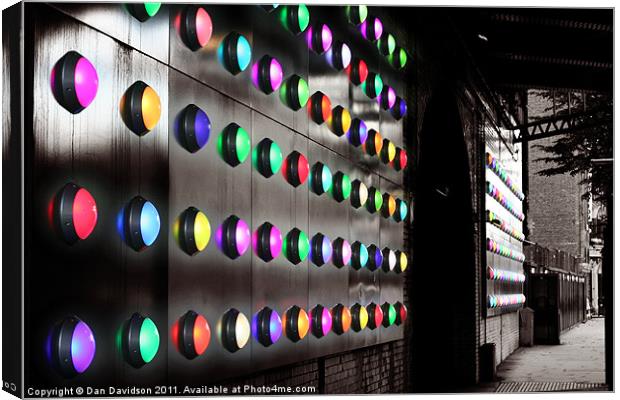 Southwark Street Disco Bridge Canvas Print by Dan Davidson