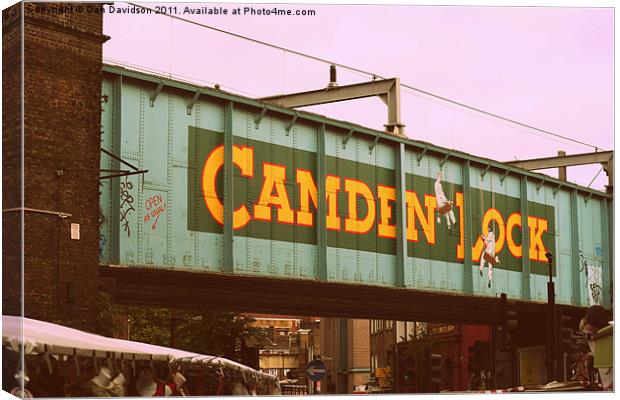 Camden Lock Bridge Canvas Print by Dan Davidson