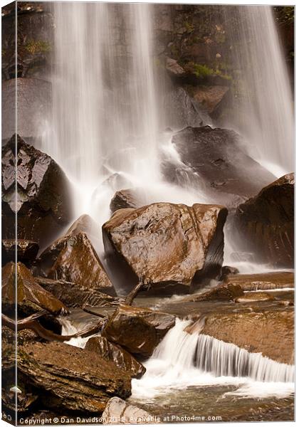 Another welsh waterfall Canvas Print by Dan Davidson