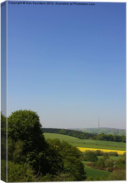 View to Emley Moor Canvas Print by Dan Davidson