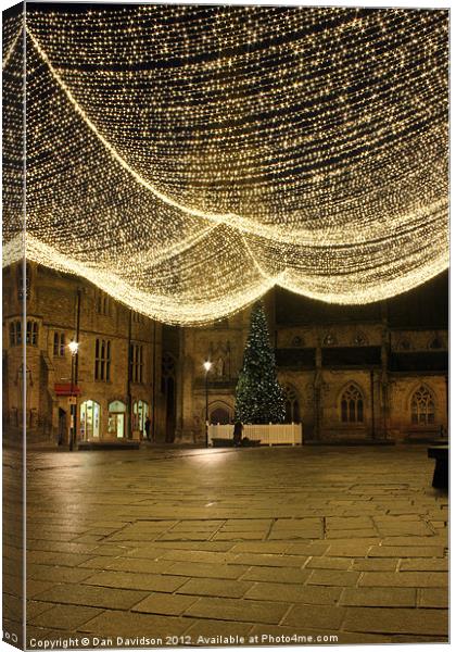 Durham Christmas Lights Canvas Print by Dan Davidson