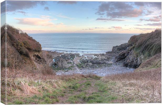 Brandy Cove Gower Canvas Print by Dan Davidson