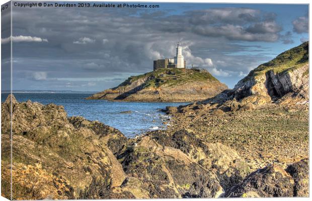 Moody Mumbles Lighthouse Canvas Print by Dan Davidson