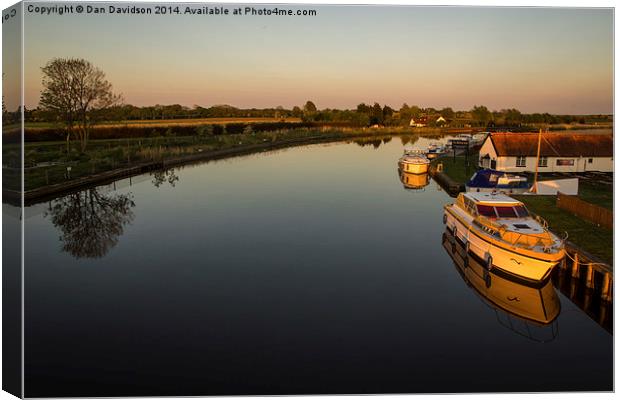 View from Acle Bridge Canvas Print by Dan Davidson