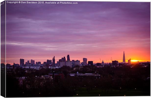 Sleepy City Canvas Print by Dan Davidson