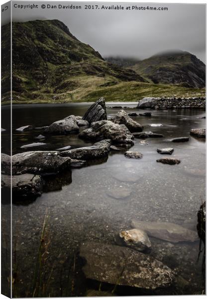 Stepping over Snowdonia Canvas Print by Dan Davidson