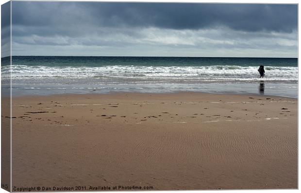 Caswell Bay Canvas Print by Dan Davidson