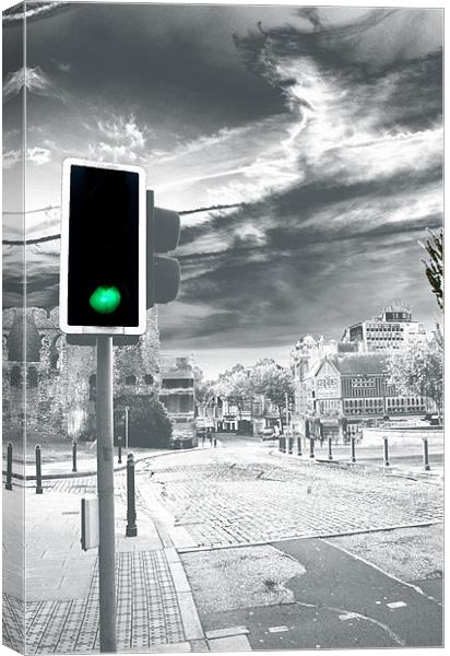 Green light for Wind Street Canvas Print by Dan Davidson