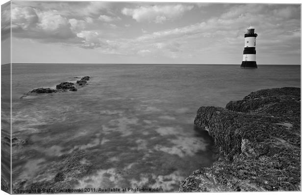 Black Point Lighthouse B&W Canvas Print by R K Photography