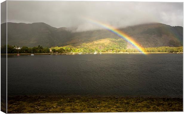 Loch Leven Rainbow Canvas Print by R K Photography