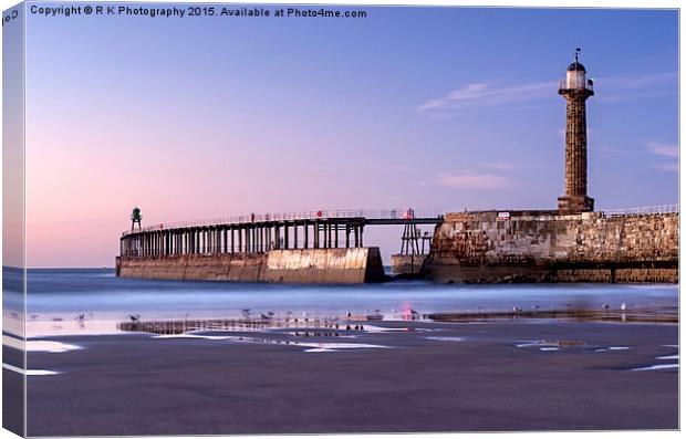  Whitby sunset Canvas Print by R K Photography