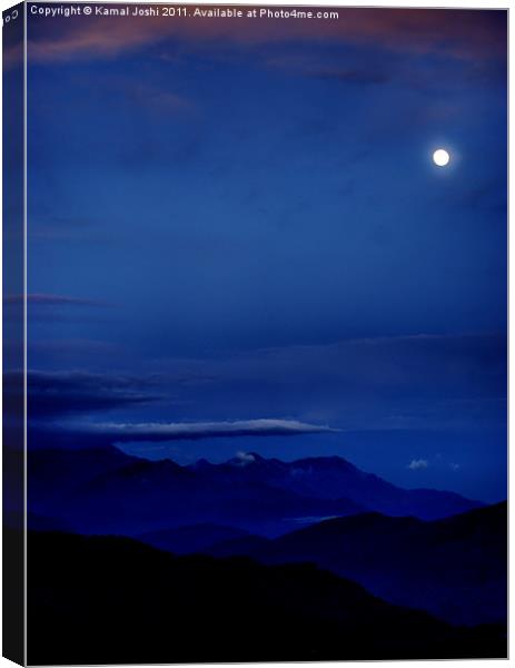 Moon Shine Canvas Print by Kamal Joshi