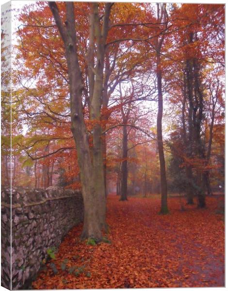 The Path Along the Wall. Canvas Print by Heather Goodwin