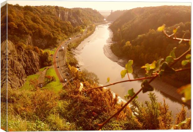 Avon Gorge and Portway. Canvas Print by Heather Goodwin