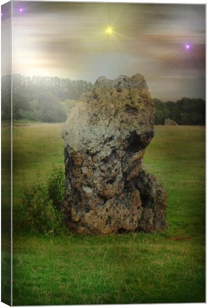  Neolithic/Bronze Age Stone - Stanton Drew, Som. Canvas Print by Heather Goodwin