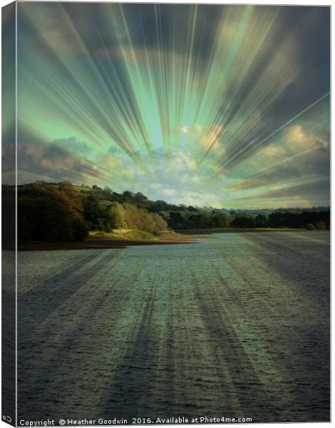 Chew Lake, Somerset. Canvas Print by Heather Goodwin