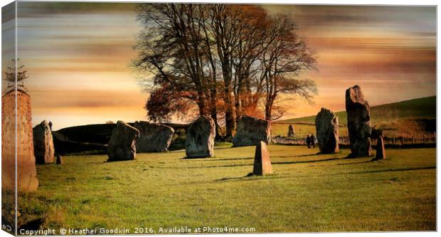 Avebury Stones. Canvas Print by Heather Goodwin