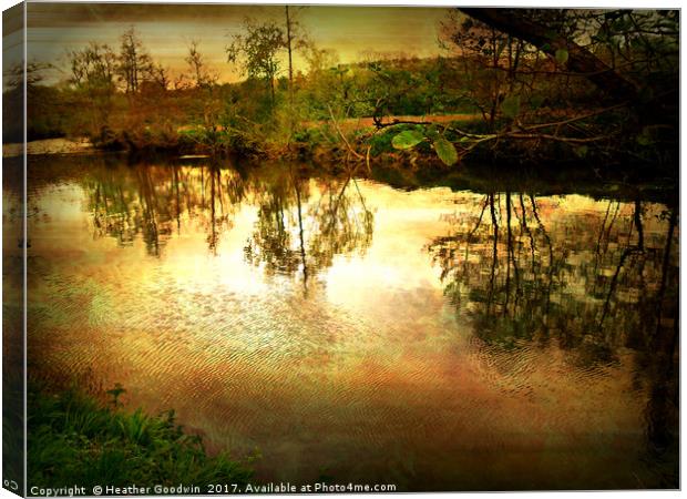 Meandering River. Canvas Print by Heather Goodwin