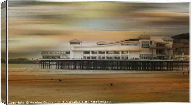 The Pier - Weston super Mare. Canvas Print by Heather Goodwin