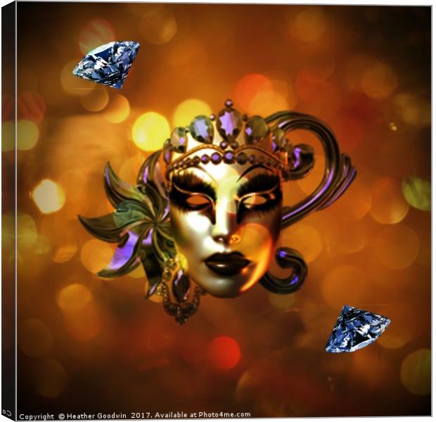 Carnival Mask. Canvas Print by Heather Goodwin