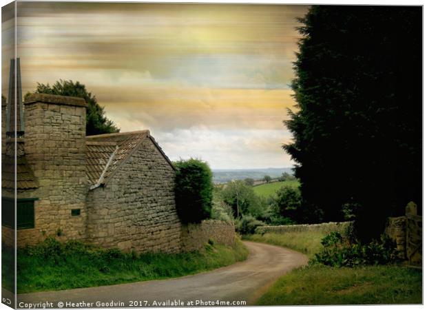 A Small Hamlet - Dundry Canvas Print by Heather Goodwin