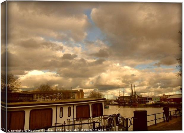 Bristol Harbour Side Canvas Print by Heather Goodwin