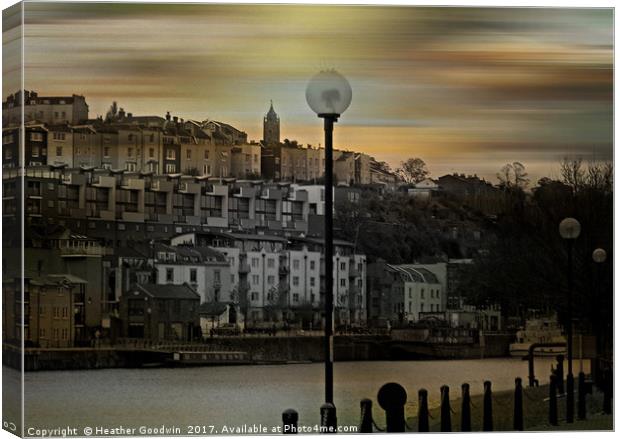 Bristol Harbour Side Canvas Print by Heather Goodwin