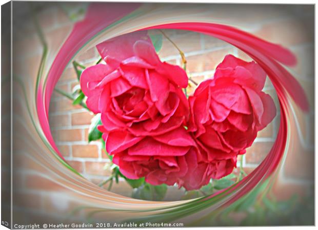 Summer Roses Canvas Print by Heather Goodwin