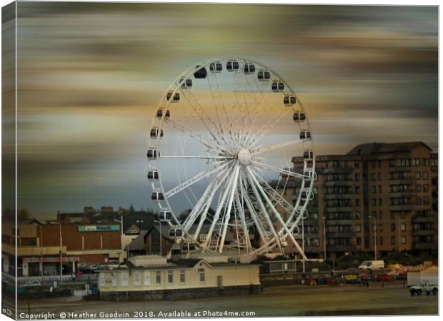The Observation Wheel Canvas Print by Heather Goodwin