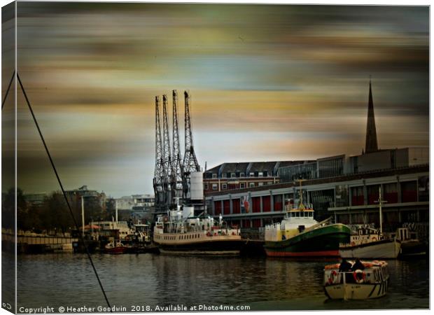 Bristol Docks Canvas Print by Heather Goodwin