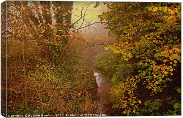 Misty River Canvas Print by Heather Goodwin