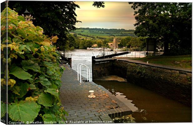 Sandford Lock Canvas Print by Heather Goodwin