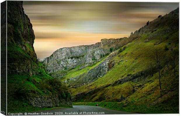Cheddar Gorge Canvas Print by Heather Goodwin