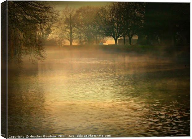 Mist Over Holy Waters - Two. Canvas Print by Heather Goodwin